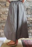 Arbi Gingham Pocket Culotte Pant Chocolate